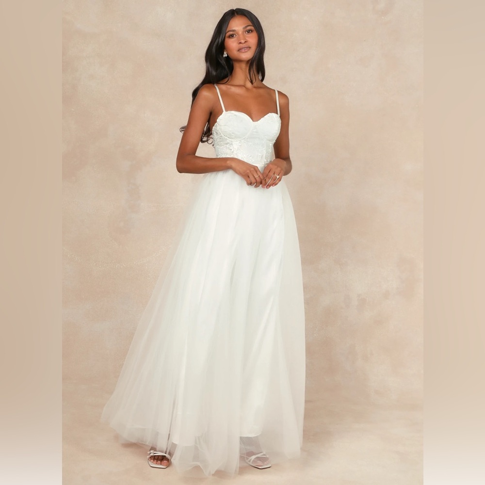 Lulu's Ethereal bustier maxi dress - XS (never worn)